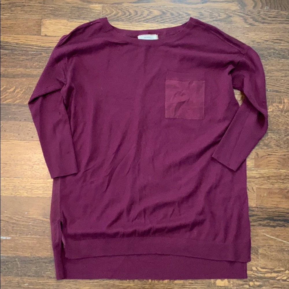 Maroon silk blouse